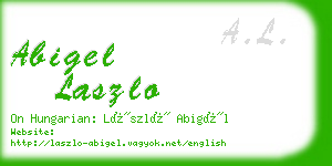 abigel laszlo business card